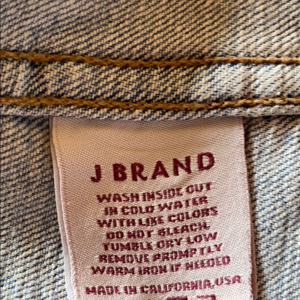 J Brand Lt Blue Denim Jacket w/ Copper Buttons M - Picture 7 of 7